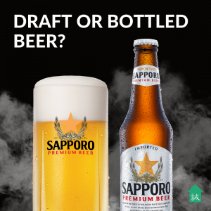 Difference between draft or bottled beer | Makoto-ya Singapore